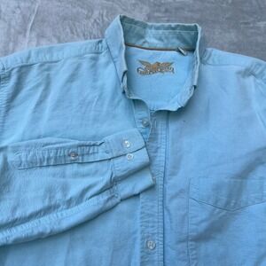 Eagle Dry Goods Mens Medium Blue Cotton Button Down Oxford Shirt '90's Dad Shirt